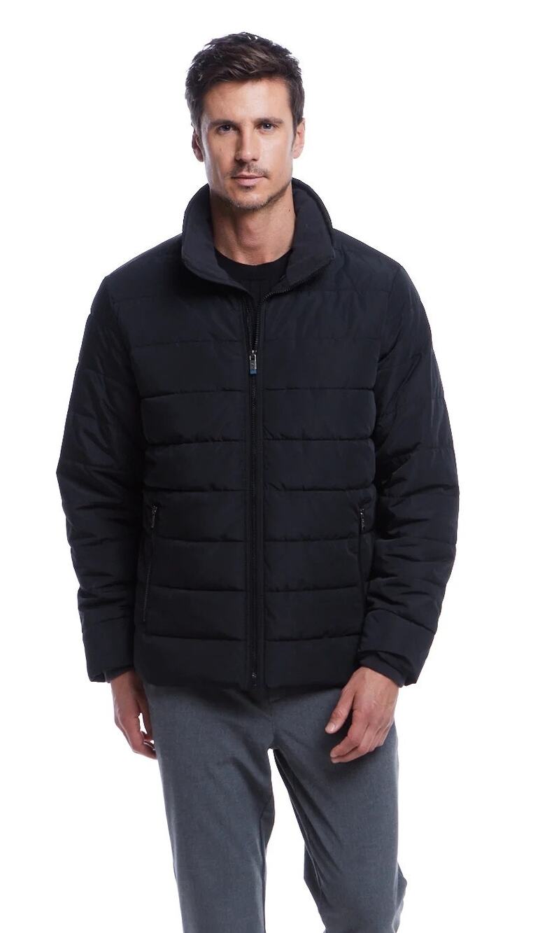 Weatherproof Mens Large Black Ultra Luxe Full Zip Puffer Jacket Gorpcore HR12-32